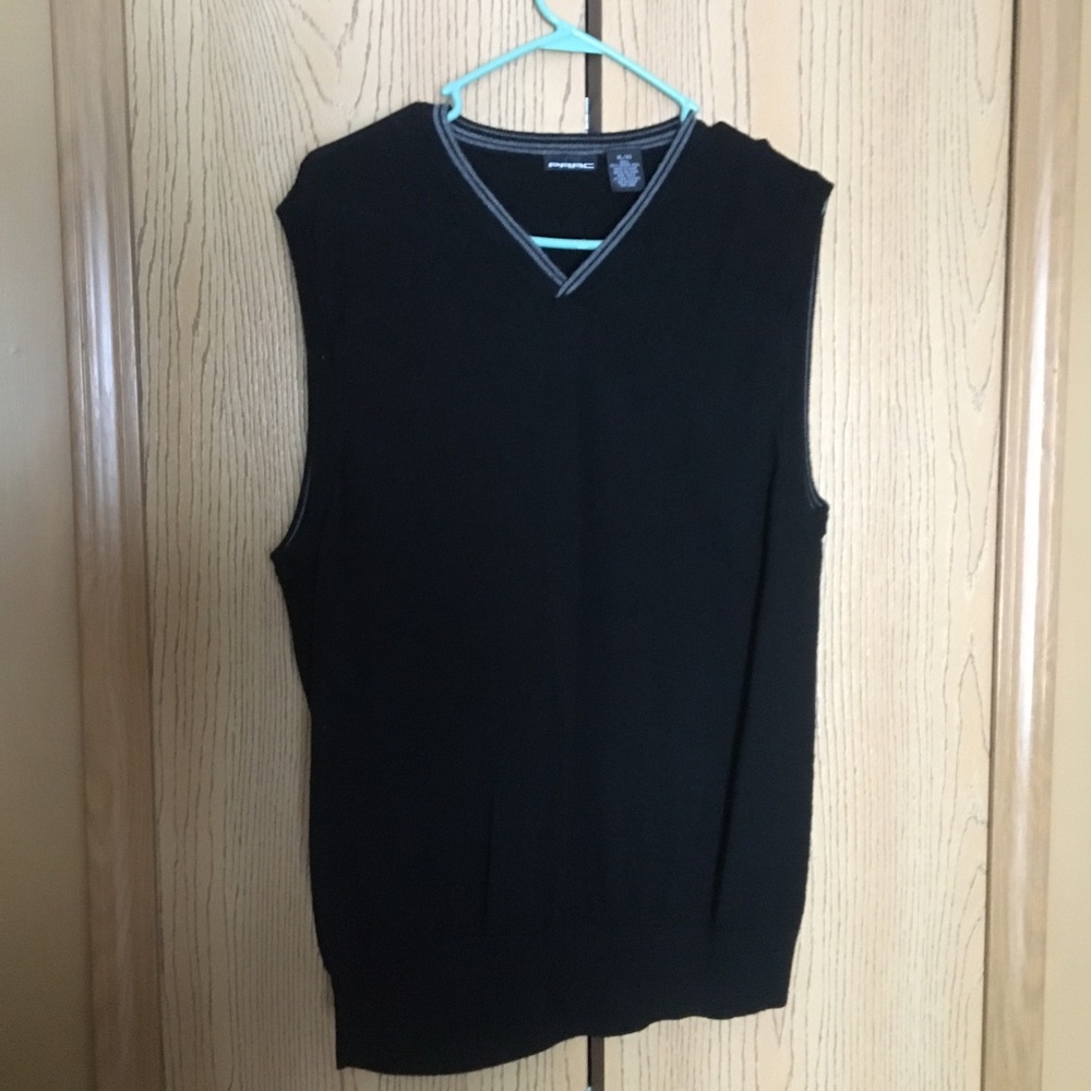 Black v-neck sweater vest